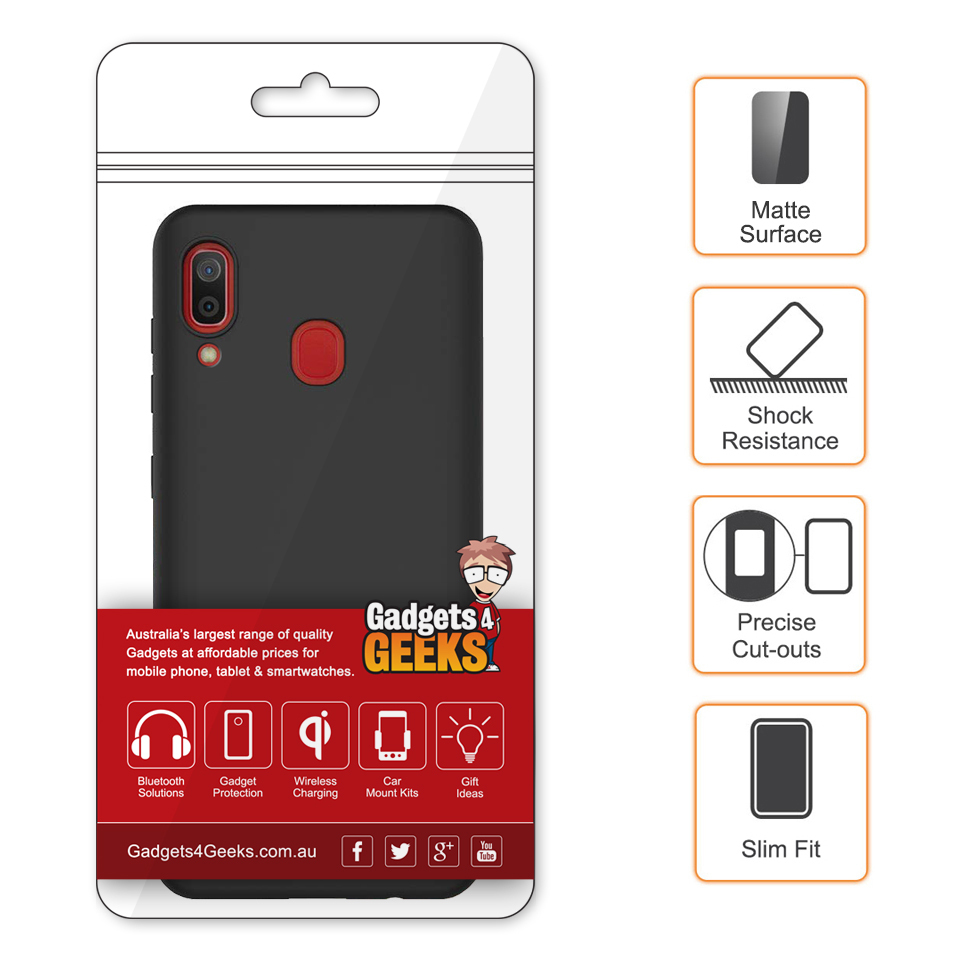 Flexi Slim Stealth Case for Samsung Galaxy A20 / A30 (Matte Black)